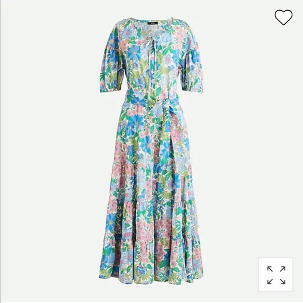 J CREW Cotton voile tiered maxi dress in fairy floral